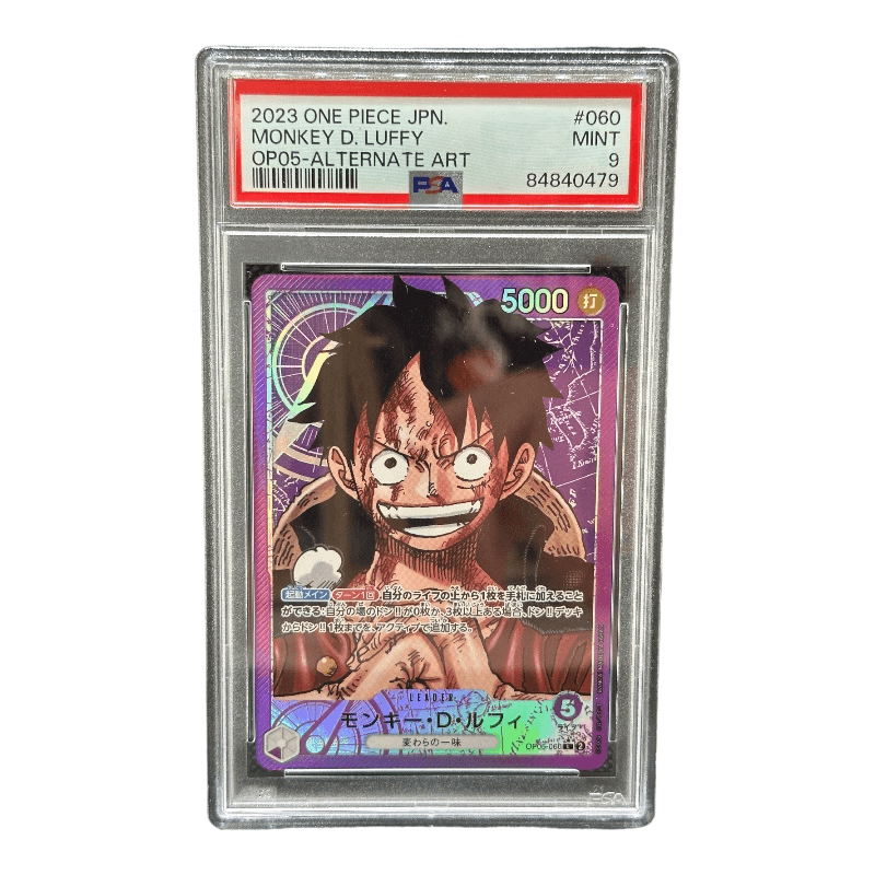 one piece card game luffy leader PSA 8 NM - MT