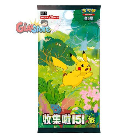 Collect 151 Journey Cinese (CH) - Box Pokemon OCG 6 Bustine da 20 Carte l'una